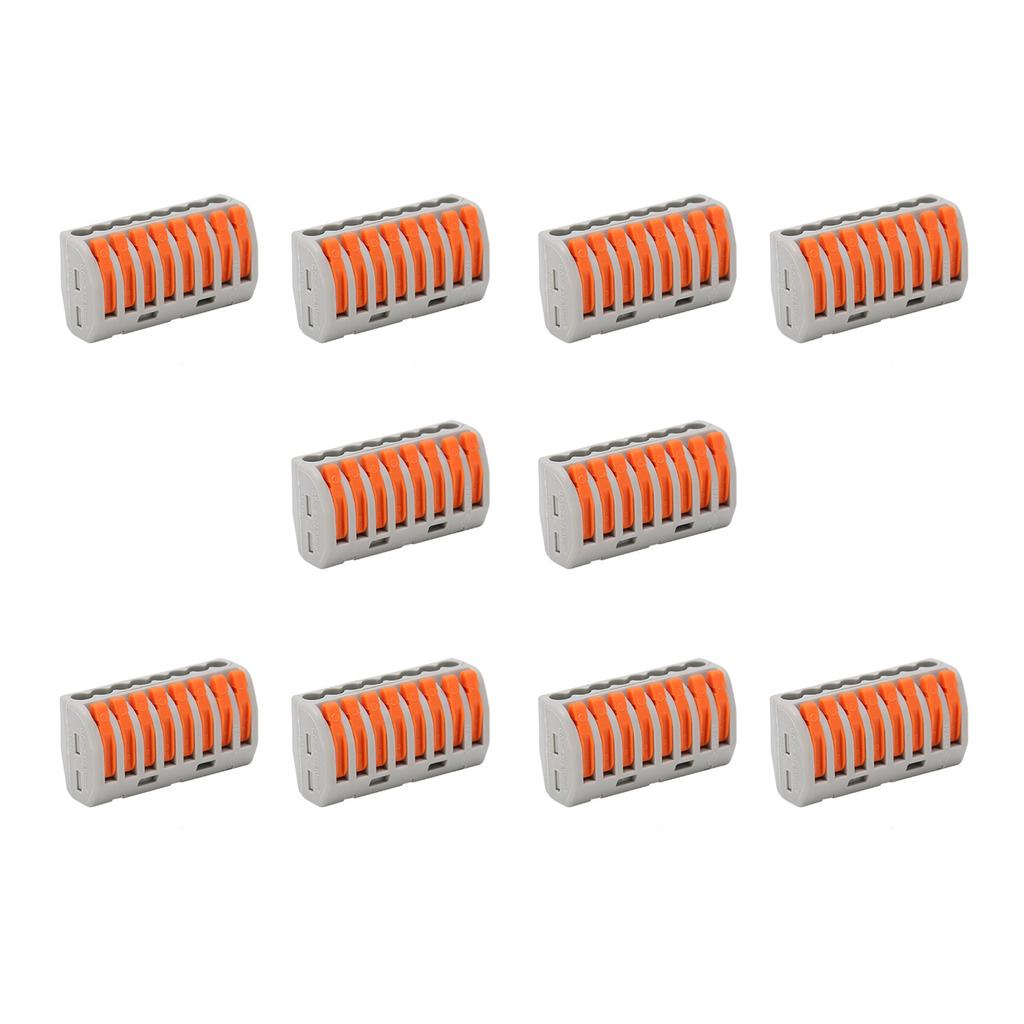 10Pcs Wire Block Clamp Terminal Quick Conductor Flexible Hard Cable Connector PCT218