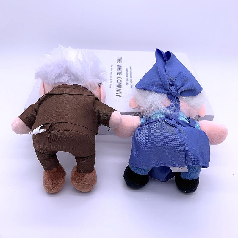 2 unidades/juego 14/20 cm Juguetes la Película UP Carl Abuelo Abuela Dibujos Animados Rellenos Suaves de Felpa Carl Up Peluches Regalos para Niños