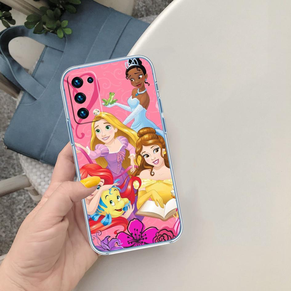 CJ42 Disney Princess Soft Shell Transparent Phone Case for Samsung Galaxy A04 A04S A14 A23 A34 A54 M23 M33 M52 M53