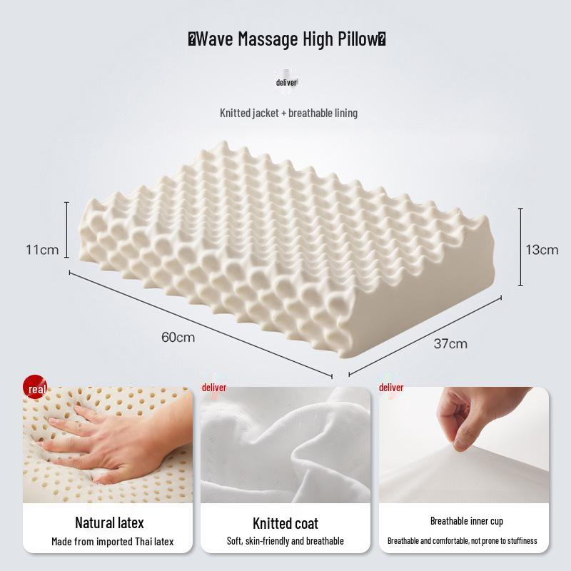 Thailand Latex Beauty Neck Support Pillow with Massage Core