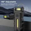 1/2/3Pcs 180 Degrees Rotating Head Flashlight Magnetic Dual Beam LED Work Light USB Rechargeable Pocket-Size Outdoor Camping EDC Lamp