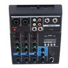 Sound Mixer USB BT 4 Channel Sound Mixing Console with 48V Phantom Button for Stage Performance