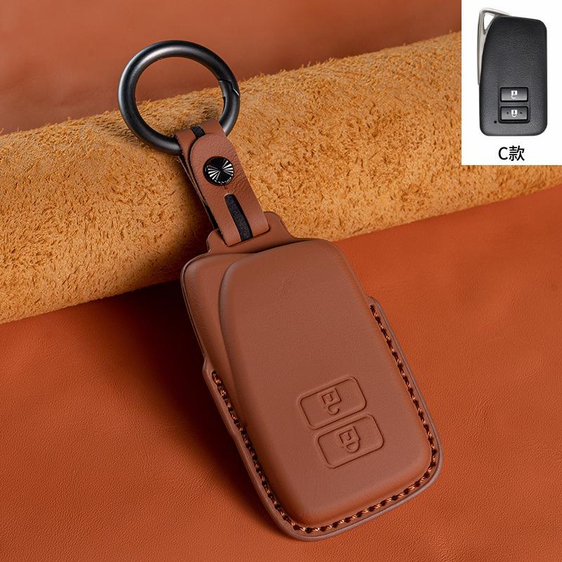 Leather Key Cover For Lexus  Es200 260 Es300 Nx200 Lx570    Car Key Case Holder Ring