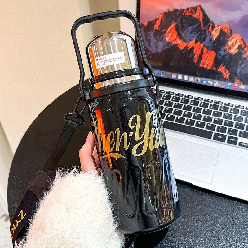 Japan Large Capacity Thermos Cup Coca-Cola Internet Celebrity New 316 Stainless Steel Thermos Pot Male and Female Students Sports