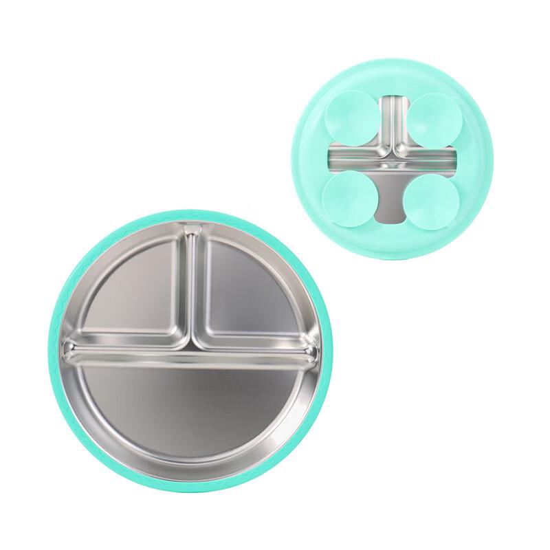 Yipan Stainless Steel & Silicone Kids Plate