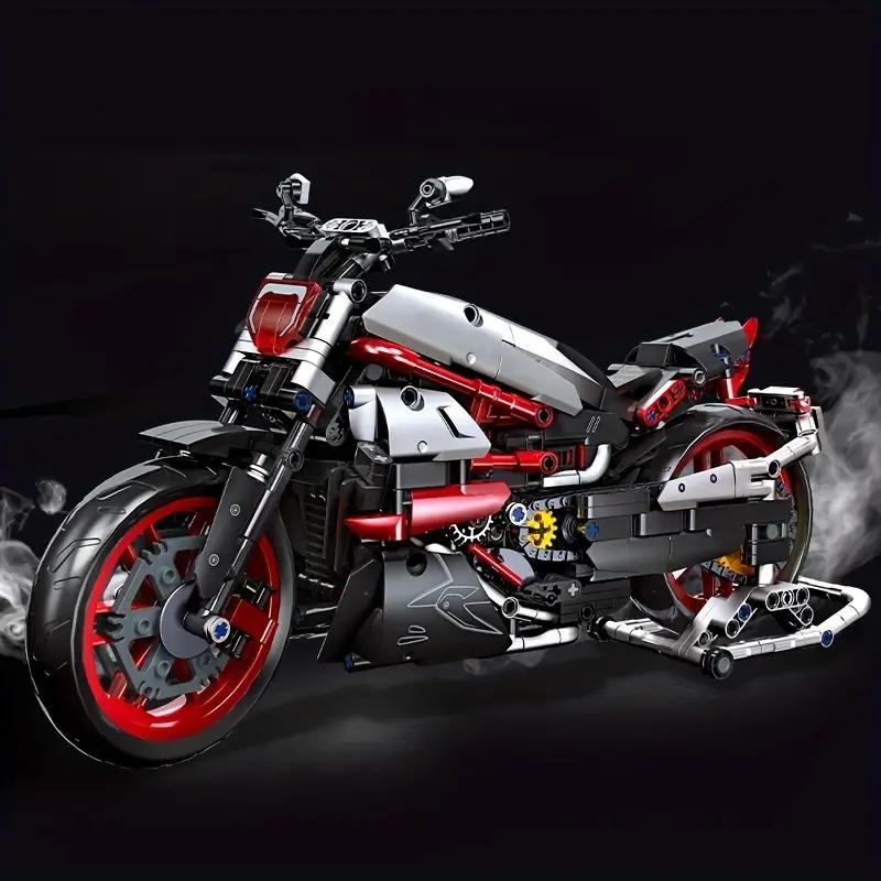 Motorcycle Building Blocks City Racing Car Model Vehicle Assembly Bricks Desktop Decoration Kids Toys Birthday Gifts