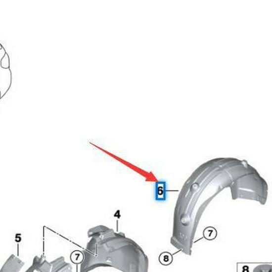 BMW X3 G01/G08 Rear Wheel Arch Liner 51717394817/51717394818