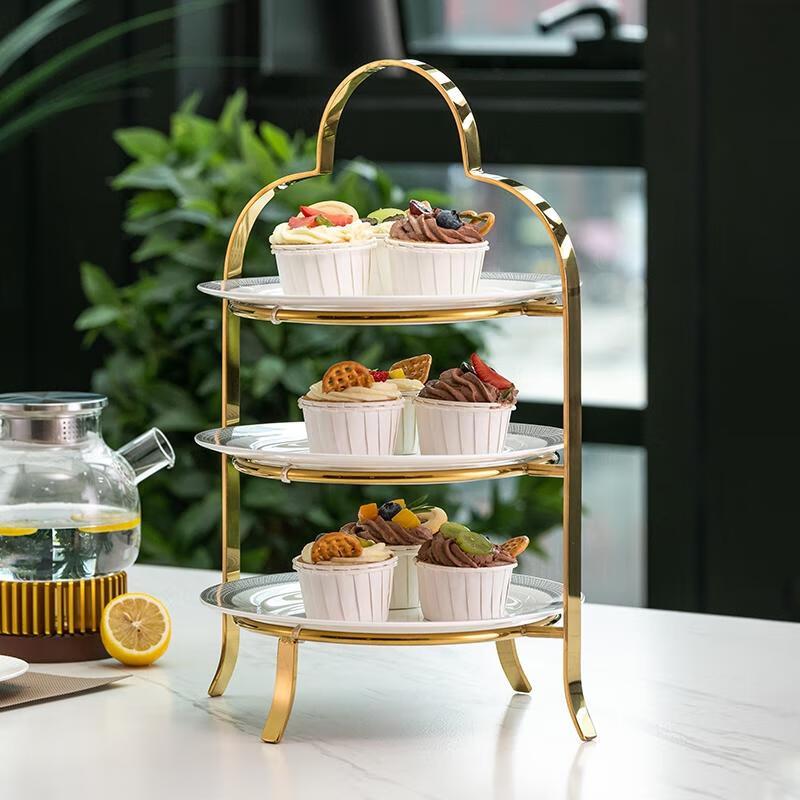 Multi-Tier Stainless Steel Afternoon Tea Dessert Stand
