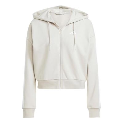 3S FT FZ HD Side Stripe Sports Casual Hoodie Jacket Women Jacket Miracle-Alum-Brown White JW1821