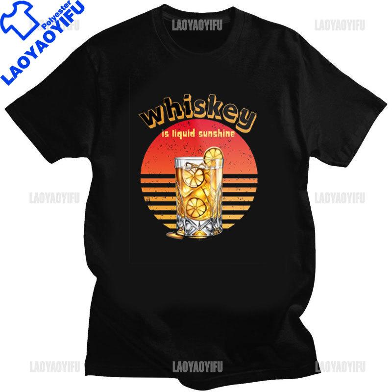 T-shirt Vintage Malt Whisky T-shirt Jongen Pure Whisky T-shirt Alcohol Liefhebber T-shirts Korte Mouwen Casual Kleding Cadeau Idee