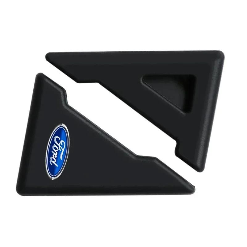 2PCS Silicone Car Badges Door Corner Cover Bumper Crash Scratch Protector for Ford Mustang Mk3 Mondeo Mk4 Fiesta Focus 2