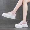 Thick-soled heightening satin board shoes women's spring new muffin versatile niche breathable casual sports little white shoes