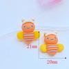 10Pcs New Cute Mini Little Bee Resin Figurine Crafts Flatback Cabochon Ornament Jewelry Making Hairwear Accessories