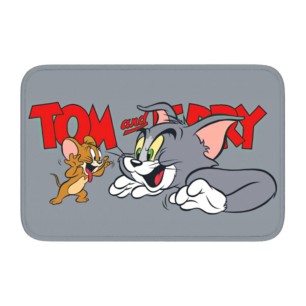Custom  Cat And Mouse Doormat Anti-Slip Entrance Welcome Kitchen Bath Floor Door Mat  Toilet Living Room Carpet Rug