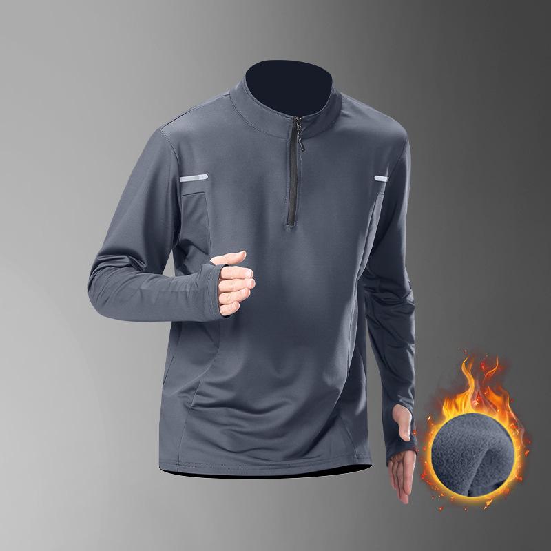 

Men s Quick-Dry Winter Warm Microfleece Long Sleeve Sports Base Layer Top XXXL 160-180 lb