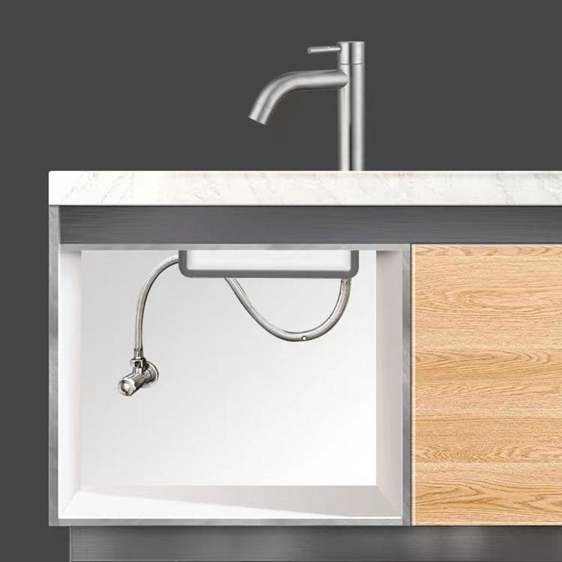 Edelstahl Einzel Kaltbecken Wasserhahn Badezimmer Balkon Heimbecken Waschbecken Schnellöffnender Wasserhahn