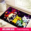 Pokemon Ash & Pikachu Purple Style Print Doormat Non-Slip Absorbent Floor Mat for Indoor Entrance Home Decor