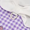 Plaid Dog T-Shirt Stylish Summer Pet Shirt with Leash Ring Washable Breathable Dog Tee Shirt for Small Dogs Puppies