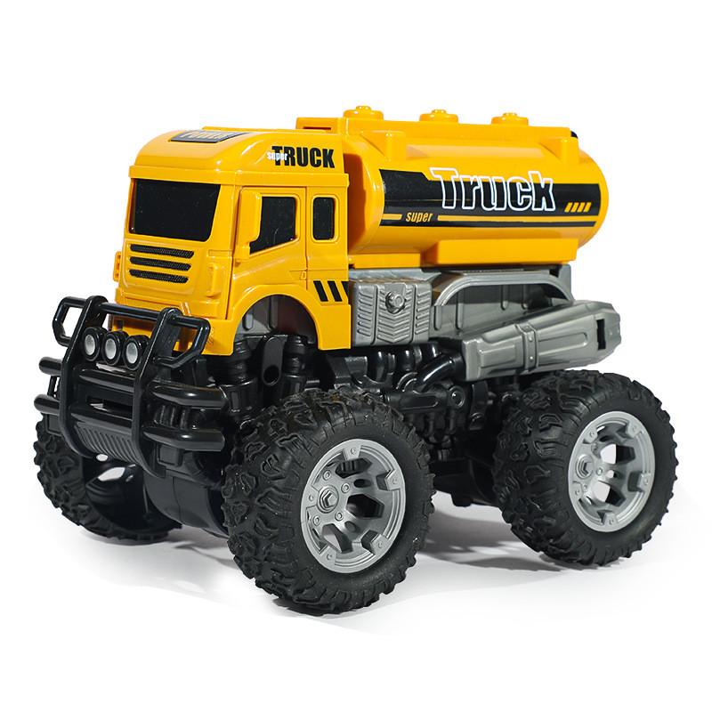 Childrens Engineering Vehicle Excavator Crane Mixer Truck With Inertial Drive For Learning And Play