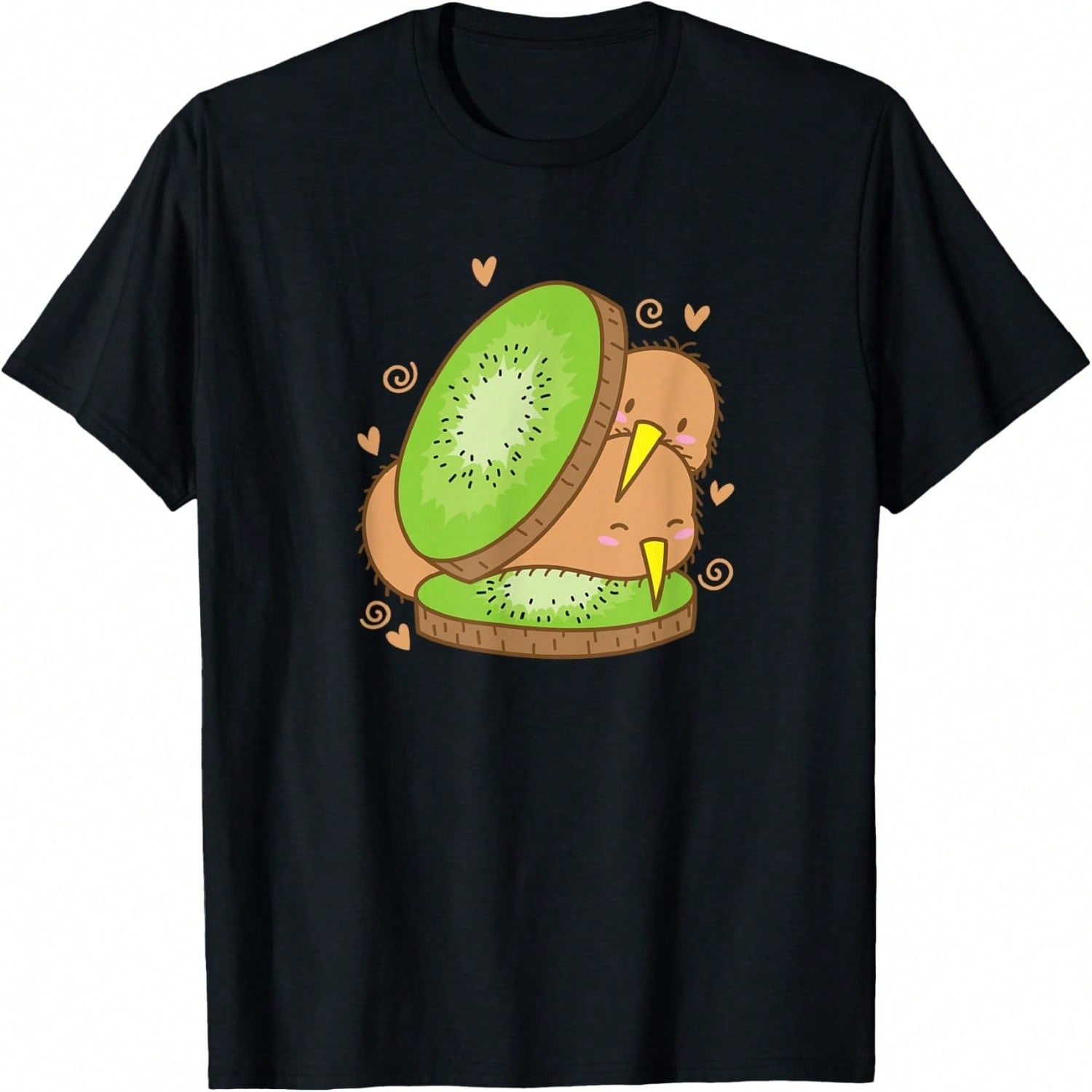 Kiwi Bird On Kiwi Bicycle Kawaii Kiwi T-Shirt S разноцветный