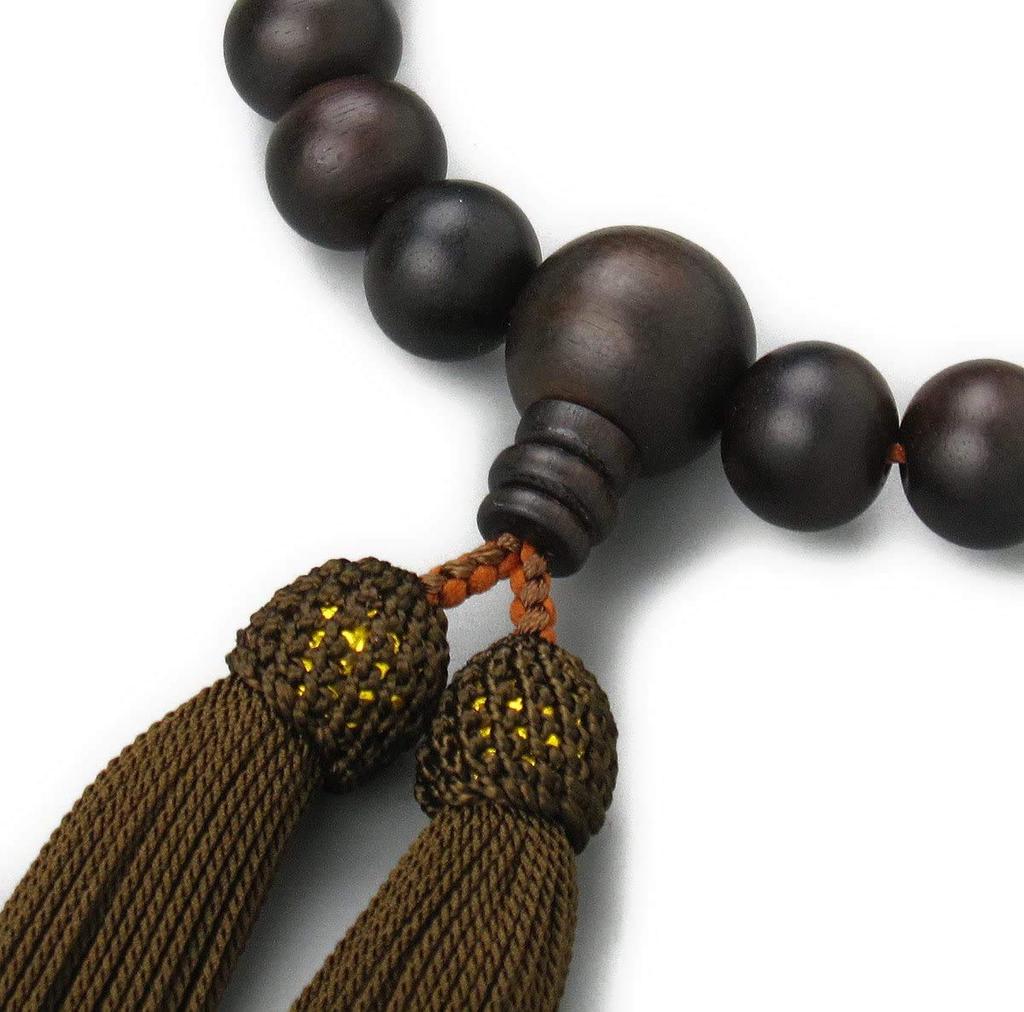 Nenjudo in Genuine Ebony Prayer Beads Prayer Beads Handmade Japanese Prayer Beads Brown Suitable for All Sects by a Prayer Bead Manufacturer with Over