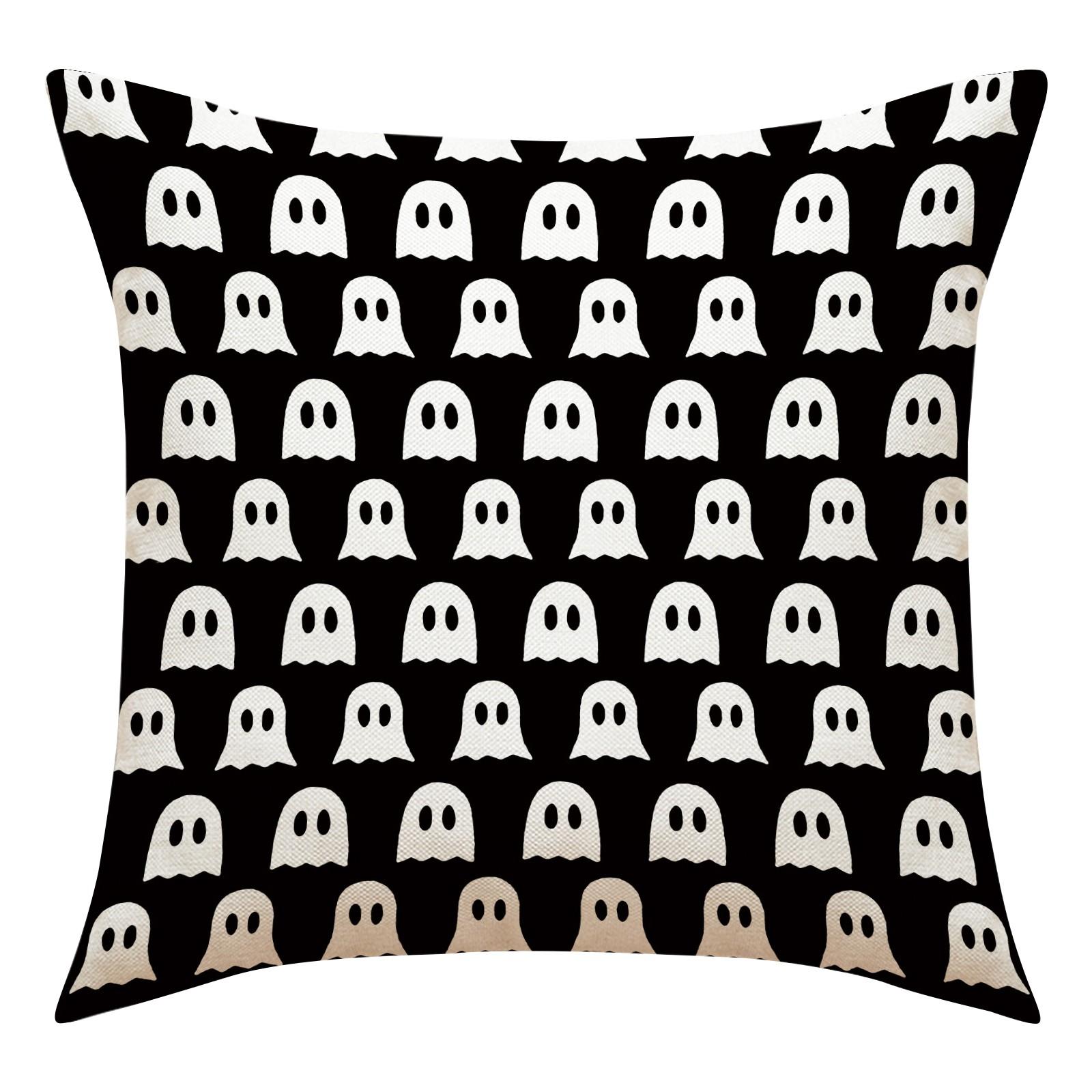 Забавный льняной принт Хэллоуин наволочка подушка подушка чехол для подушки Главная One Size 598₽