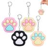 Button Cat Paw Clicker Fidget Keychain Office Travel Decompression Anxiety And Stress Relief Gifts For Kids Boys Girls Adults