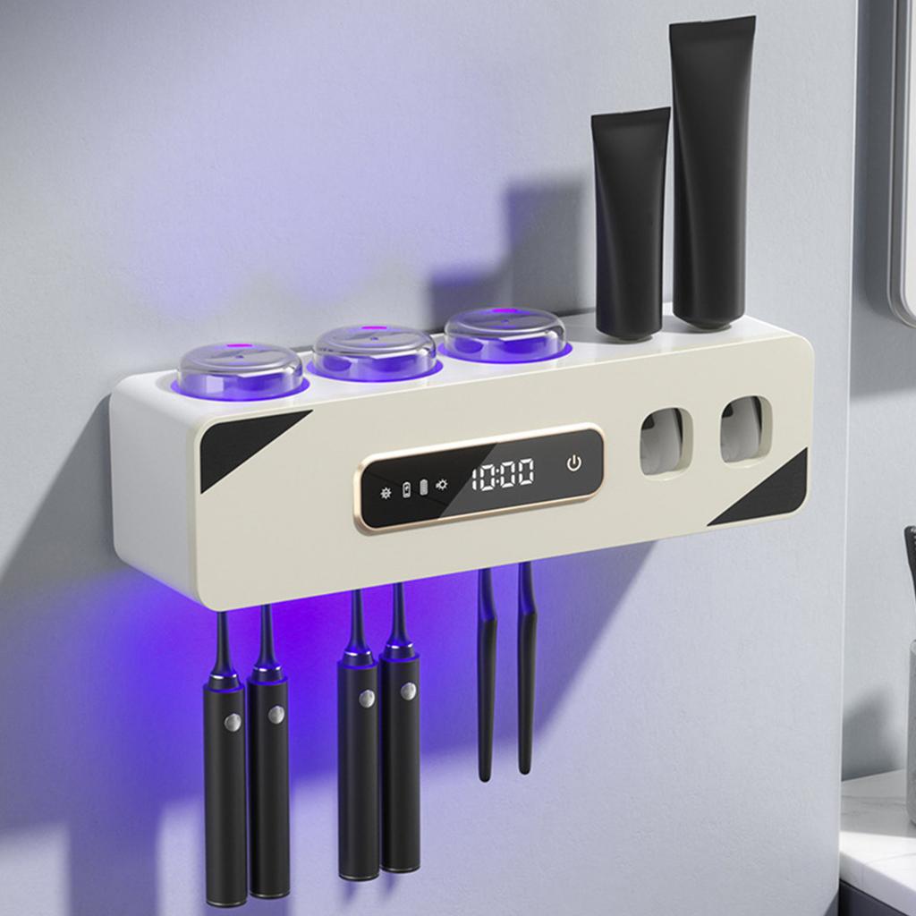 USB Hole Free Wireless Charging UV Toothbrush Storage Rack