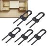 5Pcs Cabinet Handle Locks Multifunctional   U Shaped Child   Locks for Cabinet Drawer Gate Furniture Door Closet