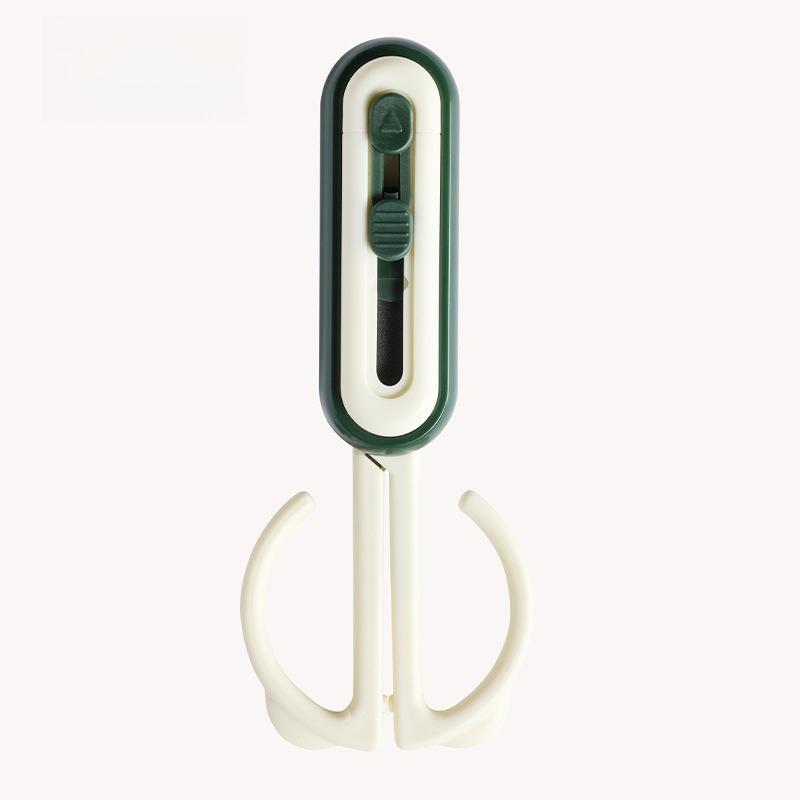 

2-in-1 Scissors Express Unpacking Knife Office Household Scissors Teflon Stainless Steel Scissors зелёный