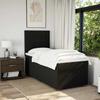 Box Spring Bed with Mattress Black 90 x 190 cm Fabric