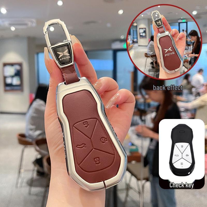Xiaopeng Key Case for P7/P7i/P5/G6/G3/G3i/G9 Models - Metal Shell, Unisex