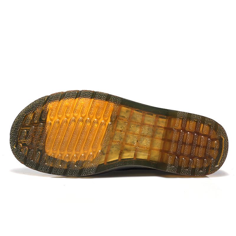 Chunky Boots For Women Men Genuine Leather Ankle Boots Female Motorcycle Men And Women Boots Big Size 35-48