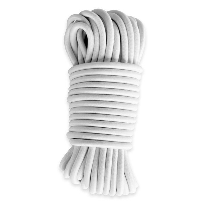 TECPLAST Sandow élastique Blanc 70 mètres 9SW - Qualité PRO - Tendeur pour bâche de diamètre 9 mm