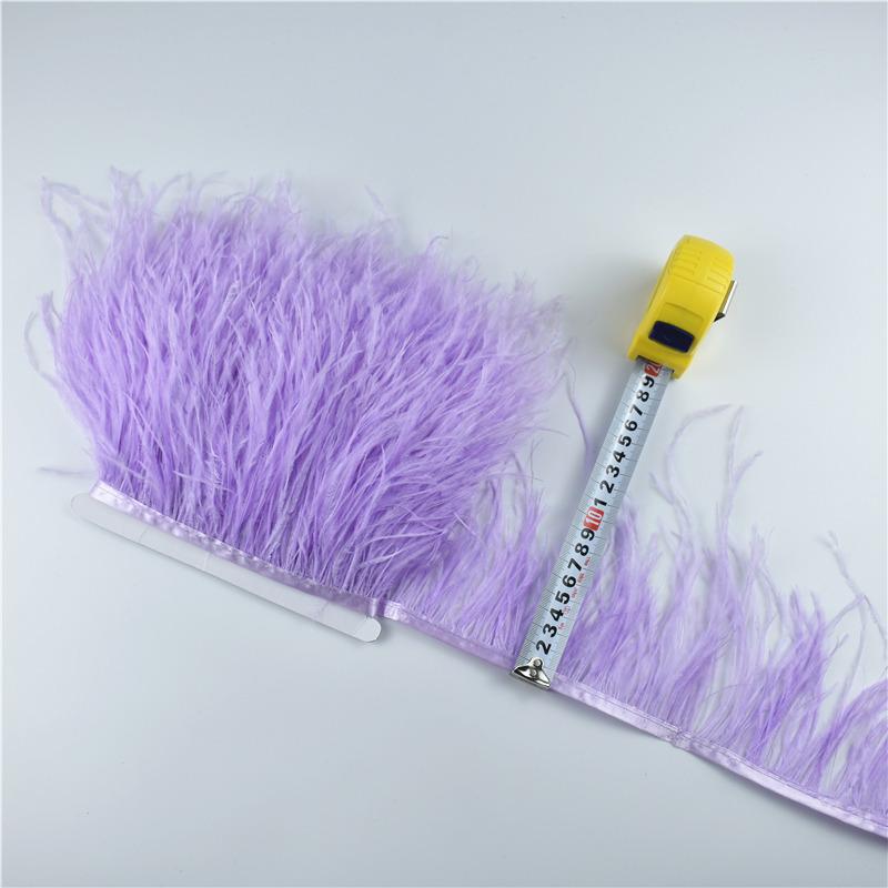 1M 5M 10Meters Ostrich Feather Skirt Fringe Trims 10-15Cm Ostrich Feather Ribbon Feathers For Crafts Wedding Feathers Decoration