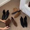Vintage Suede Woman Stretch Slim Short Boot Casual Low Heel Shoes Autumn Ladies Party Mordern Ankle Shoes  New