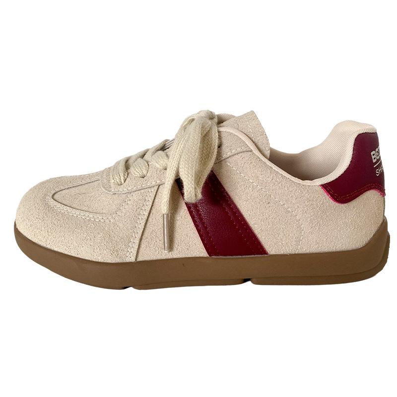 

LZ6017 latex insole/lightweight mango head board shoes women s shoes 2024 autumn new popular Dexun casual shoes 40 бежевий