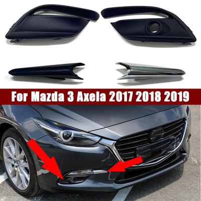 Auto Accessories Front Bumper Lamp Shell For Mazda 3 Axela 2017 2018 2019 Fog Light Grille Cover Headlight Fog Lamp Frame Hood