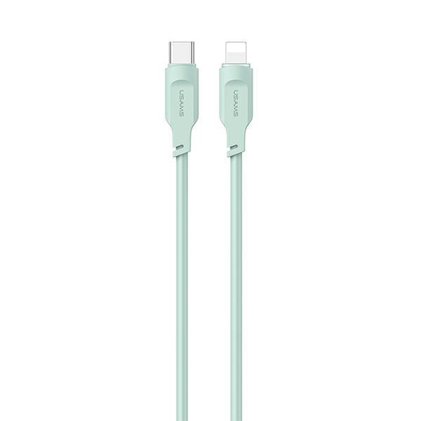 Usams Kabel Usb-C Na Lightning 20W 1,2Mpd Fast Charging  Lithe Series Zielony/Green Sj566Usb04 (Us-Sj566)
