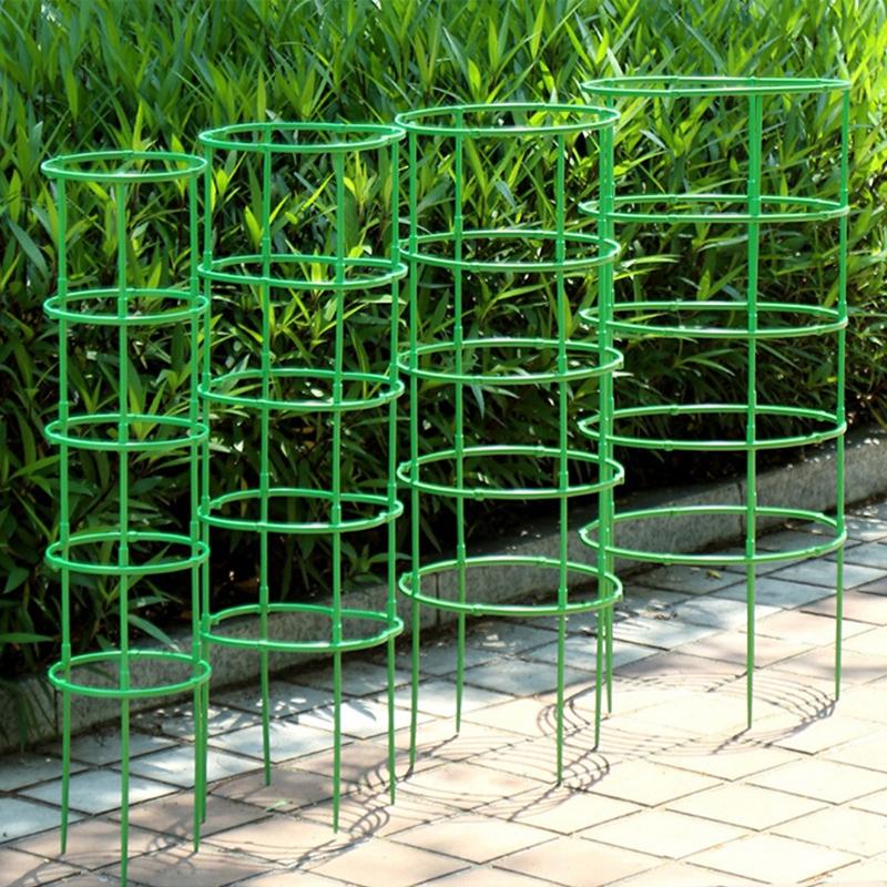 3-24Sets Plant Support Stakes Plastic Plant Support Pile For Flowers Greenhouses Arrangement Fixing Rod Holder Garden Tools