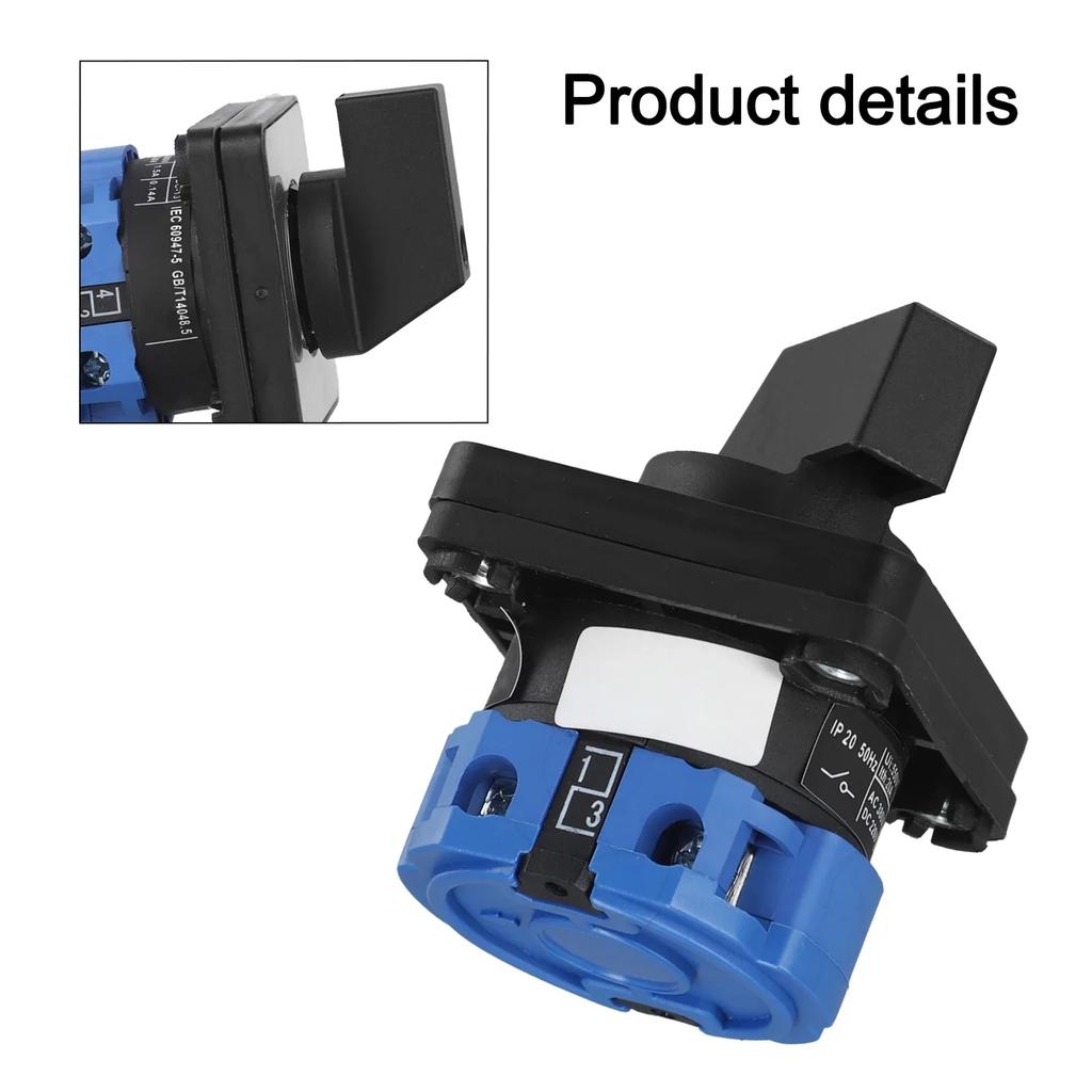 Electrical Circuit Control 2 Positions 4 Terminals 48*48*30 Mm Changeover Switch For Circuit Control Compact Size 48*48*30 Mm