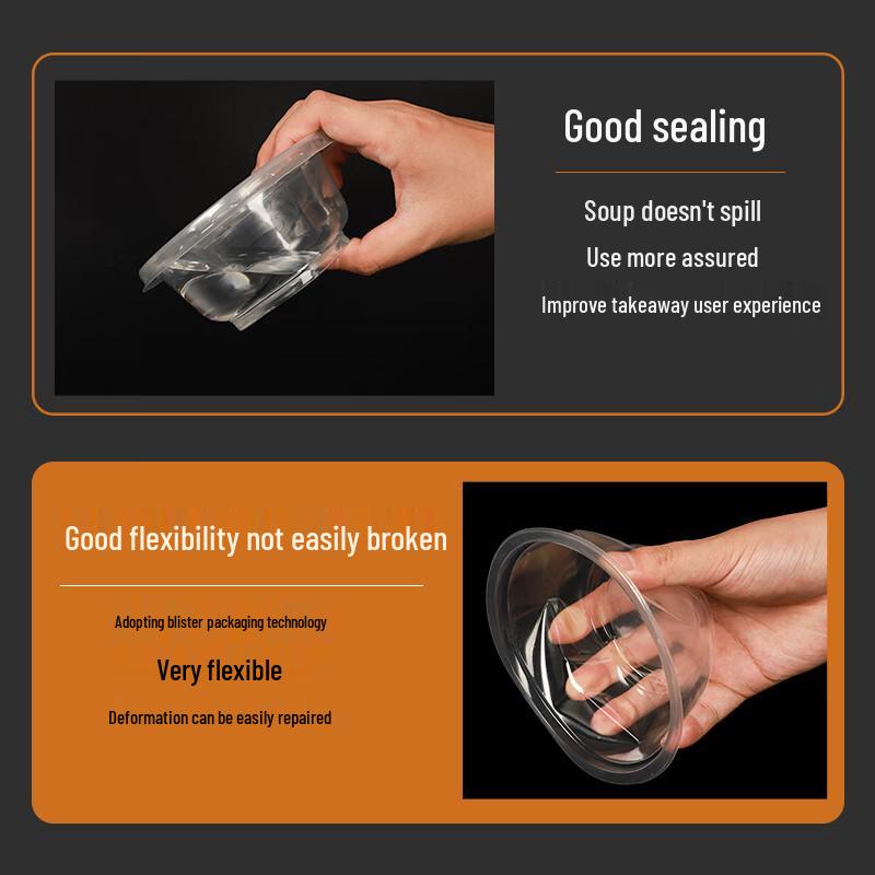 Disposable Plastic Takeout Bowls & Spoons