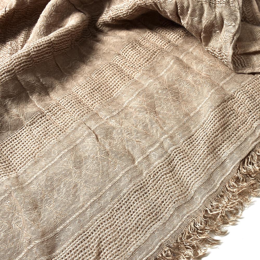 Luxury Band Scarf Men Solid Cotton Scarf Female & Male Shawl Wrap Jacquard Weave Long Scarfs with Tassels 175*80 Cm