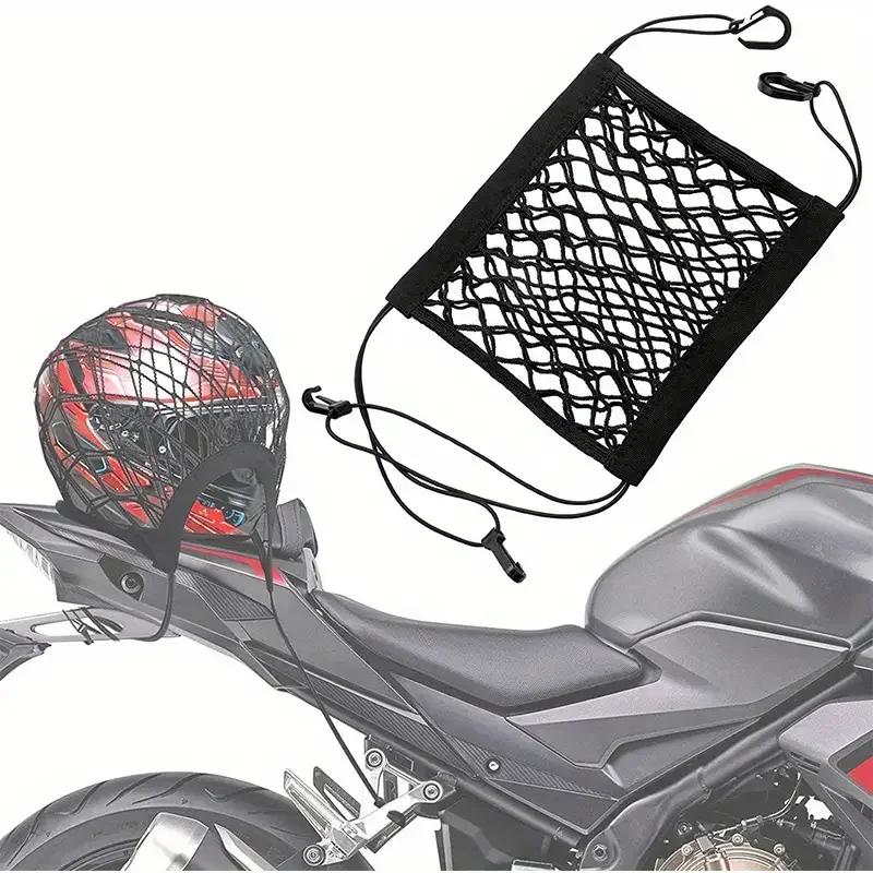 Motorcycle Cargo Net – Scooter Mesh Storage Bag with Hooks for Bike Luggage (Durable Mesh Net)