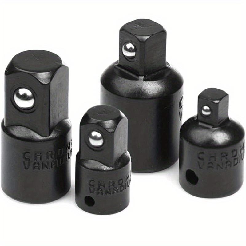 4-pcs 1/2-inch 3/8-inch 1/4-inch Impact Socket Adapter and Reducer Set Cr-V Industrial Grade Impact Sockets Adapters.