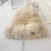 Real Rabbit Hair Cloud Hat Plush Hat Women's Autumn and Winter Warm Face Small Ear Protection Fur Knitted Bucket Hat Basin Hat