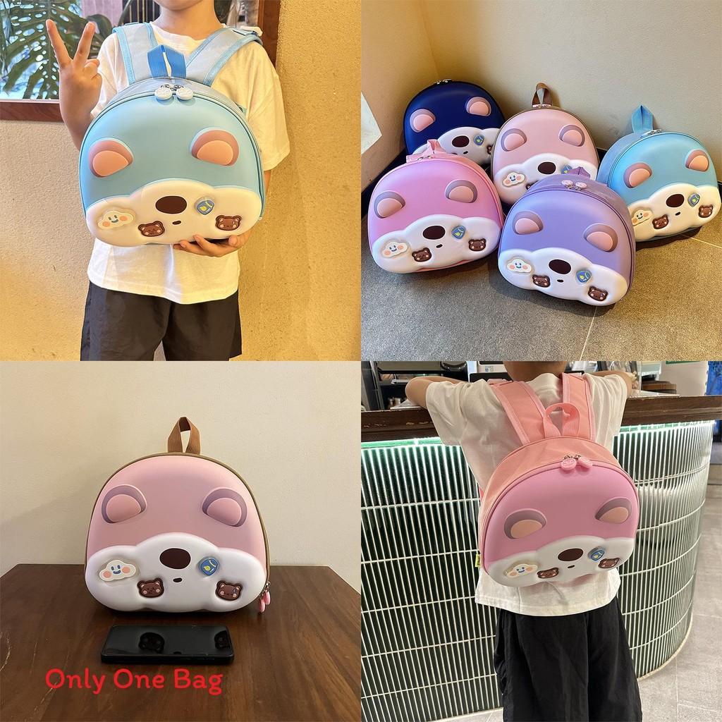 Kids Cartoon Bear Oxford School Bag With Animal Pattern For Toddlers And Beginners