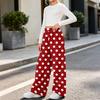 Girls' Flannel Printed Pants, Warm Loose Fit Casual Trousers for Fall and Winter