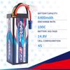 SIGP 4S 14.8V 6400mAh LiPo 100C EC5 Plug Hard Pack Battery for RC Drones, RC Trucks, RC Truggys, RC Models, FPV Racing, Two Packages