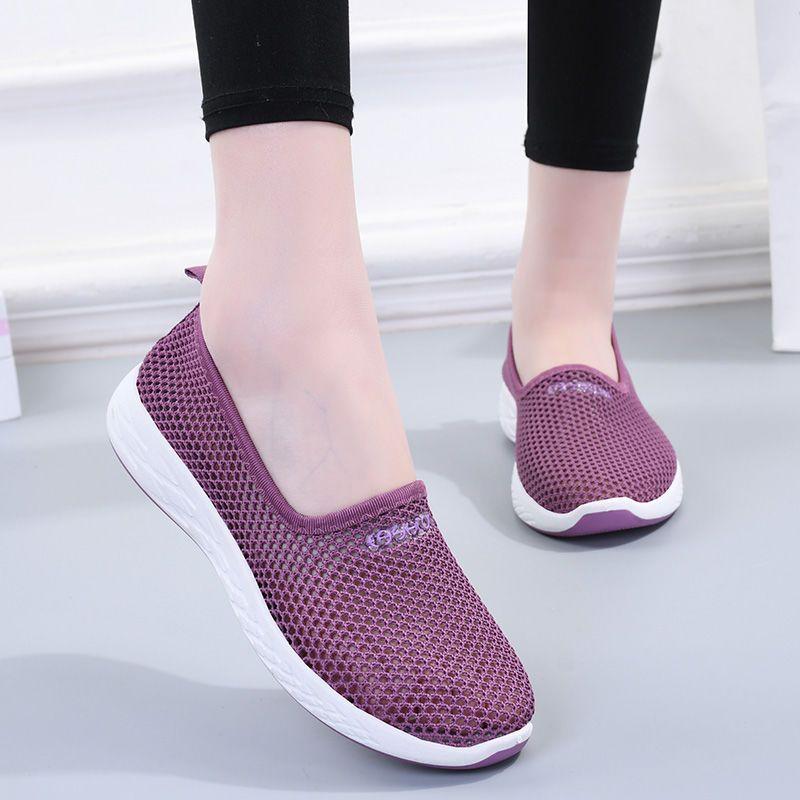 Cloth Shoes Summer Mesh Shoes Women's Non Slip Comfortable Casual Shoes Breathable